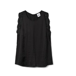 Cabi Lace Veil top in black, size S
